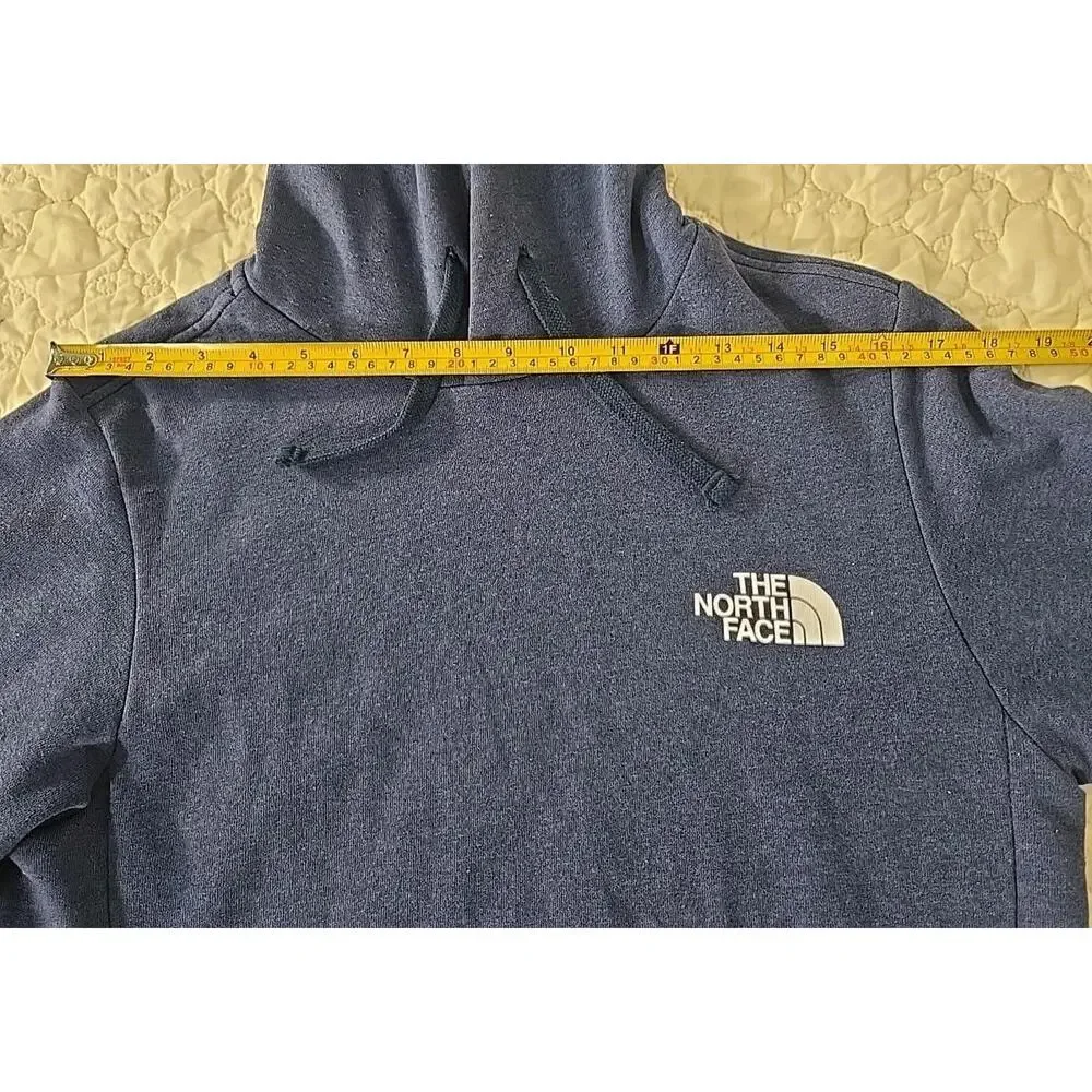 The North Face Mens Small Hoodie Blue USA Tested Proven Graphic Pullover